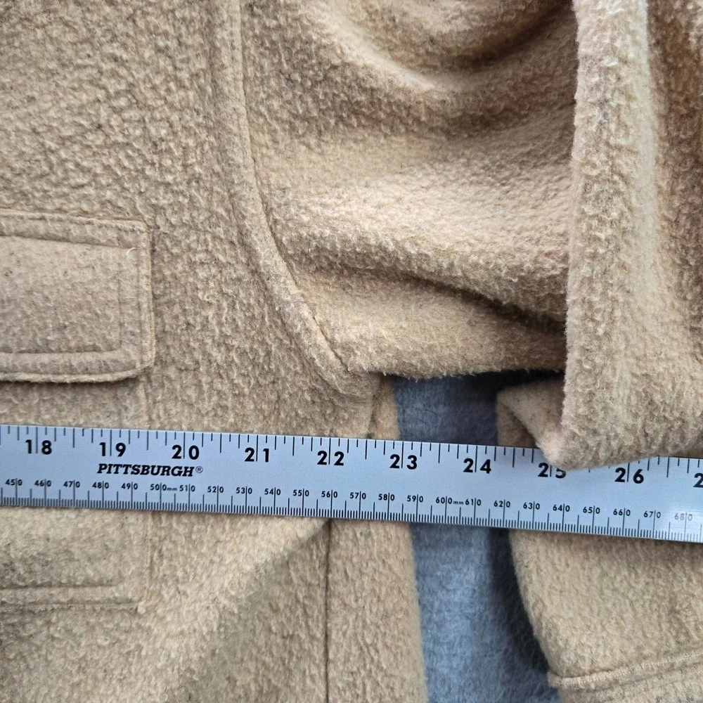 Free People Beach Women Sweater XS Brown Fleece Pockets‎ Long Sleeve Collar